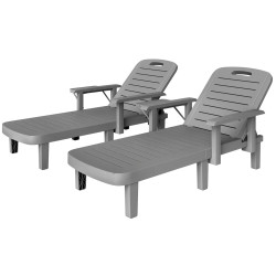 Комплект шезлонгов Outsunny 84G-789V01CG (Dark Grey) Thumb