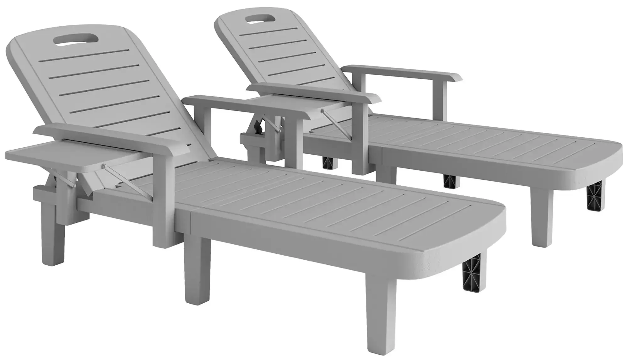 Комплект шезлонгов Outsunny 84G-789V01LG (Light Grey) - 2