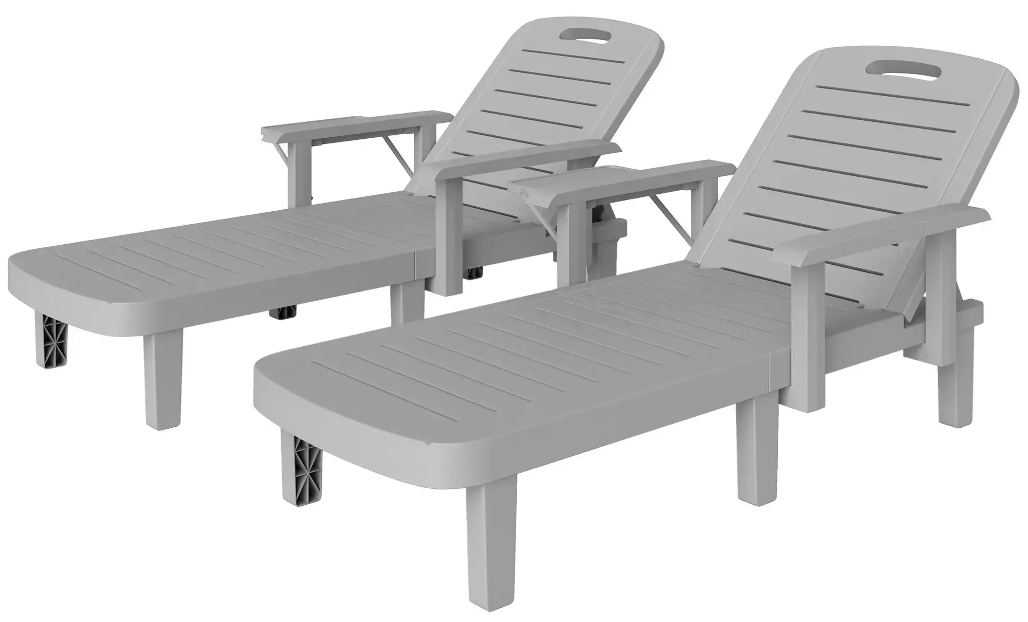 Комплект шезлонгов Outsunny 84G-789V01LG (Light Grey) - 3