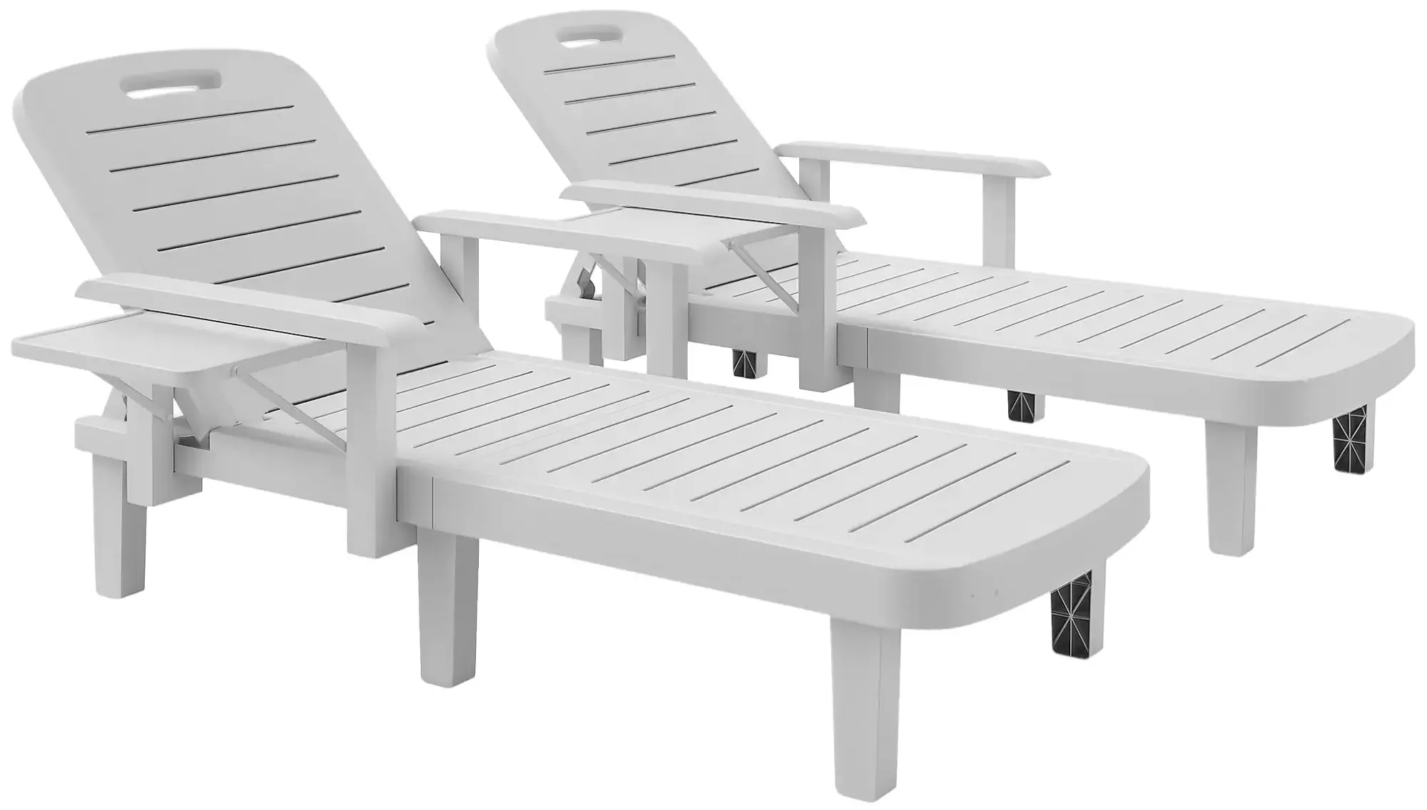 Комплект шезлонгов Outsunny 84G-789V01WT (White) - 2