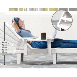 Комплект шезлонгов Outsunny 84G-789V01WT (White) Thumb