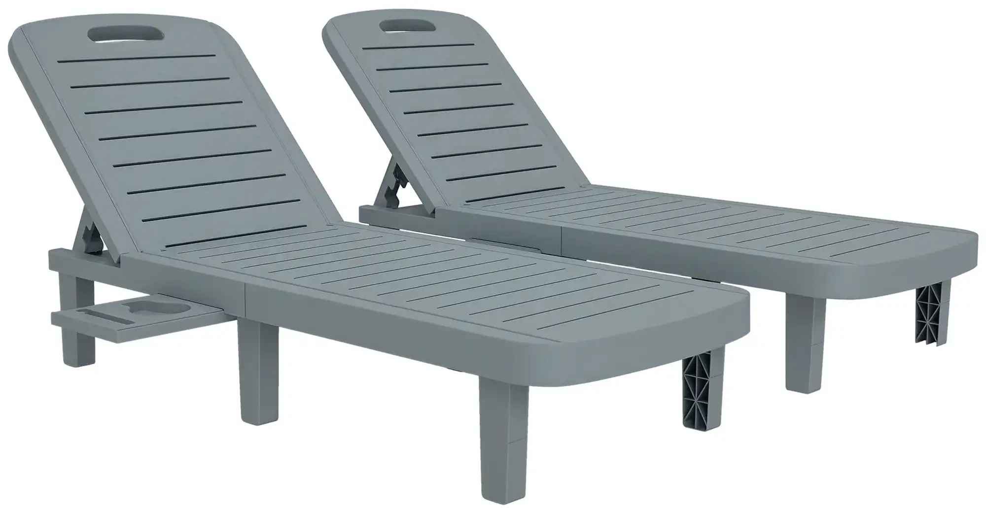 Комплект шезлонгов Outsunny 84G-793V00CG (Dark Grey) - 2