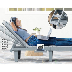 Комплект шезлонгов Outsunny 84G-793V00CG (Dark Grey) Thumb