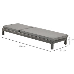 Комплект шезлонгов Outsunny 862-019GY (Grey) Thumb