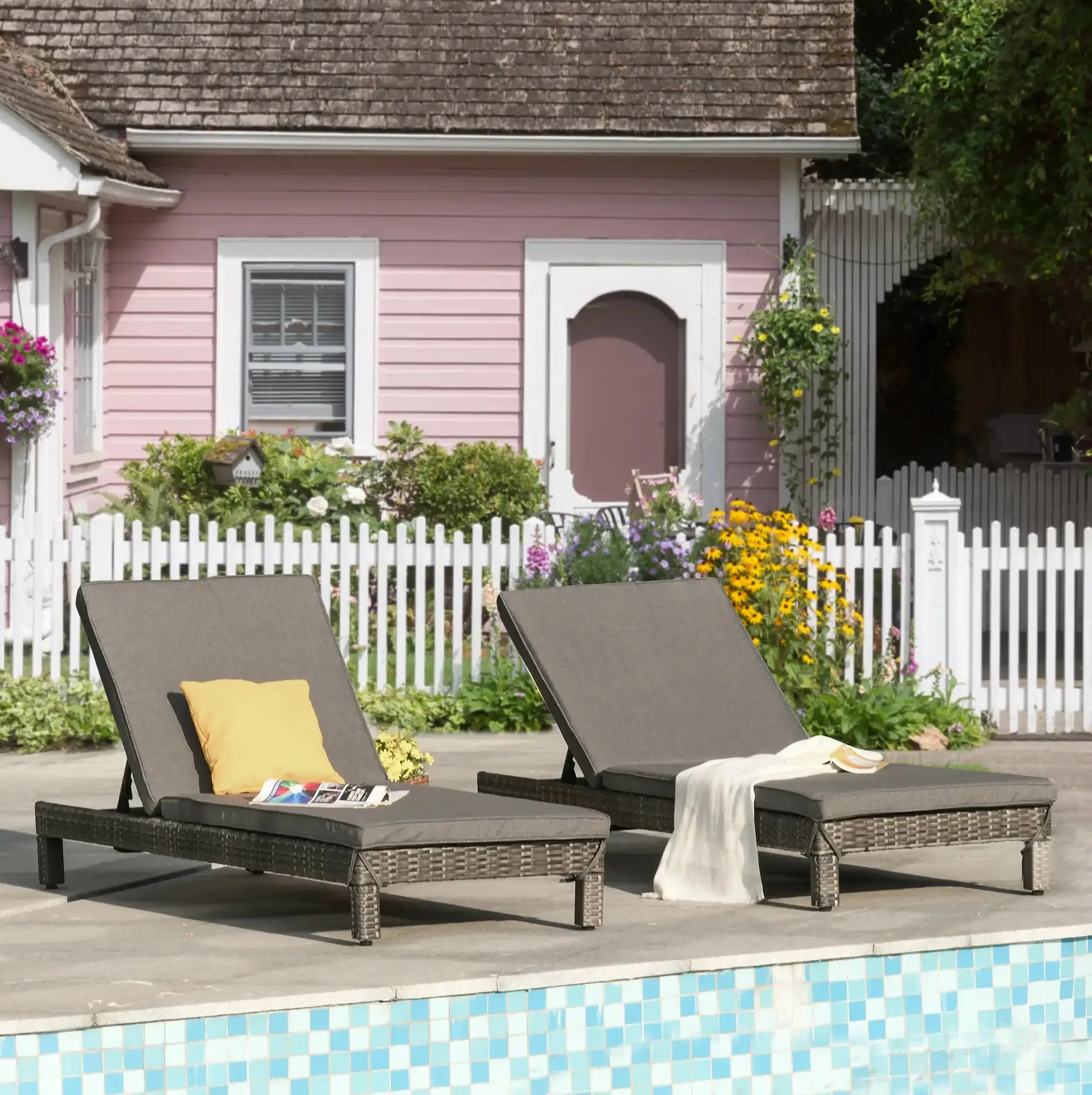 Комплект шезлонгов Outsunny 862-019GY (Grey) - 7