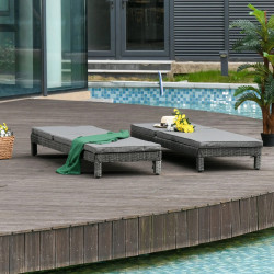 Комплект шезлонгов Outsunny 862-019GY (Grey) Thumb