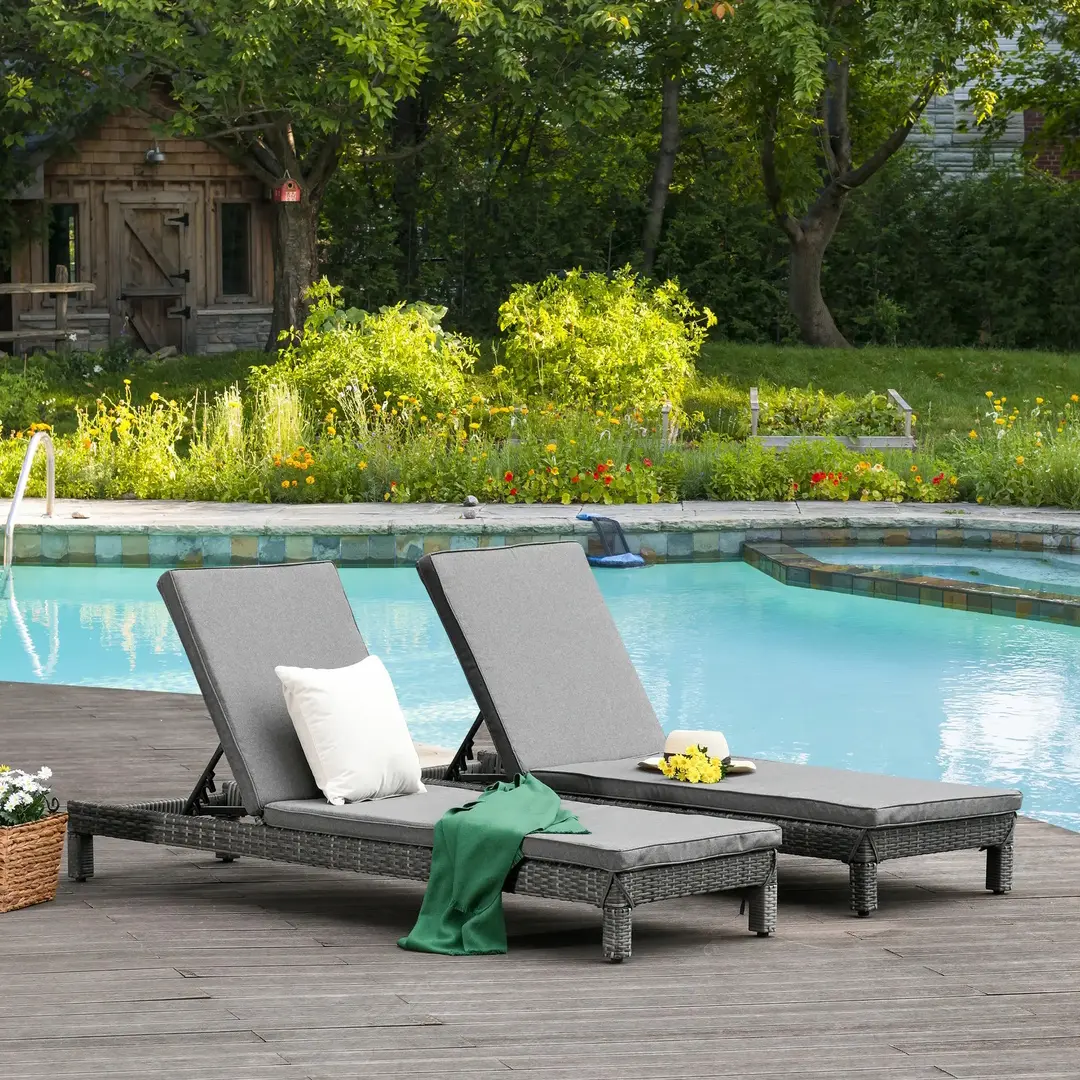 Комплект шезлонгов Outsunny 862-019GY (Grey)