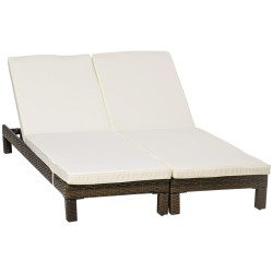 Комплект шезлонгов Outsunny 862-019V00BN (Brown/Cream White) Thumb