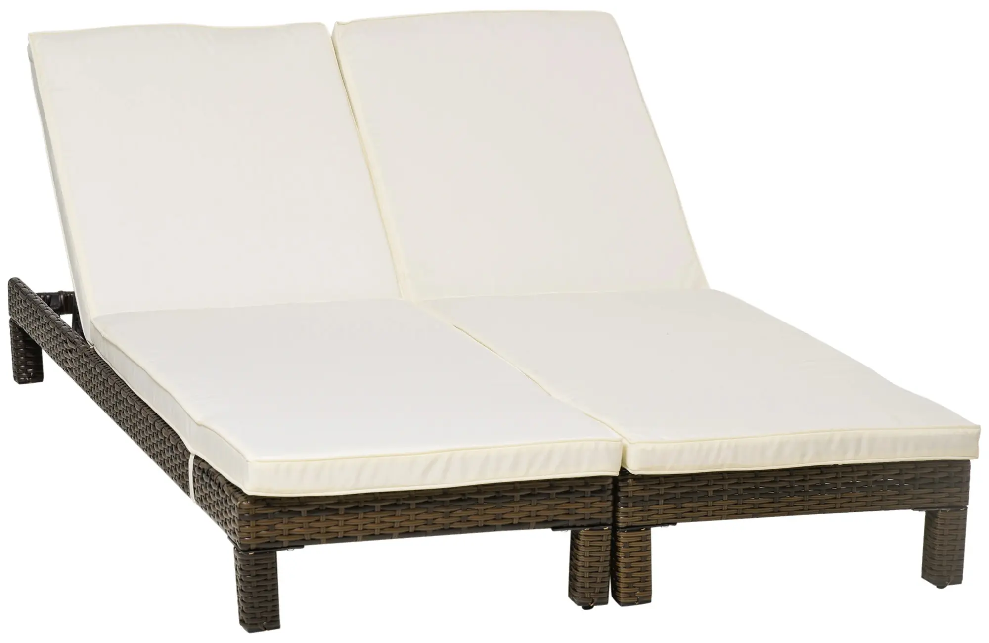 Комплект шезлонгов Outsunny 862-019V00BN (Brown/Cream White) - 2