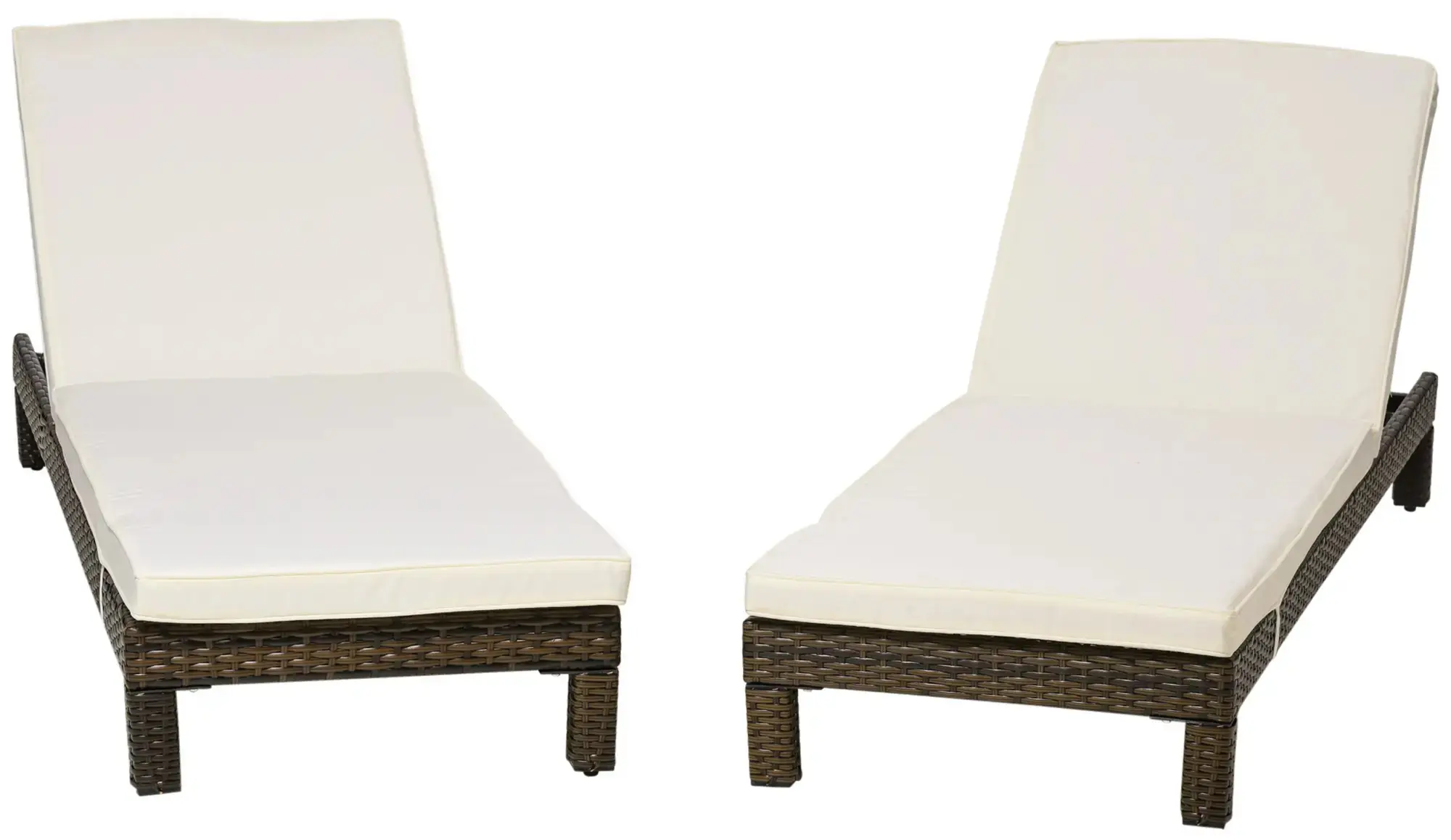 Комплект шезлонгов Outsunny 862-019V00BN (Brown/Cream White) - 3