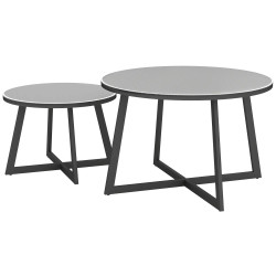 Set masute cafea de gradina Outsunny 83B-260V00GY (Grey/Black) Thumb