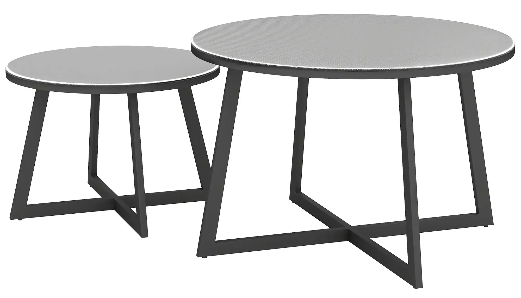 Set masute cafea de gradina Outsunny 83B-260V00GY (Grey/Black) - 2