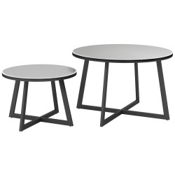 Set masute cafea de gradina Outsunny 83B-260V00GY (Grey/Black) Thumb