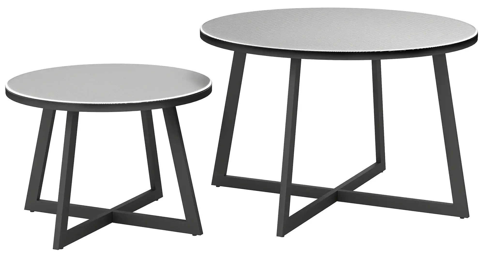 Set masute cafea de gradina Outsunny 83B-260V00GY (Grey/Black) - 3