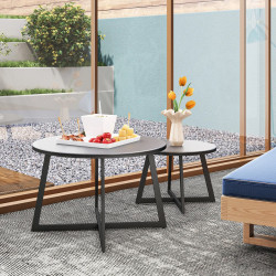 Set masute cafea de gradina Outsunny 83B-260V00GY (Grey/Black) Thumb