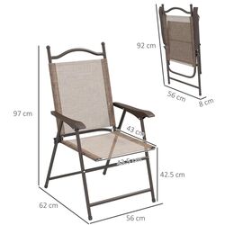 Набор садовых стульев Outsunny 84G-298V00BN (Beige) Thumb
