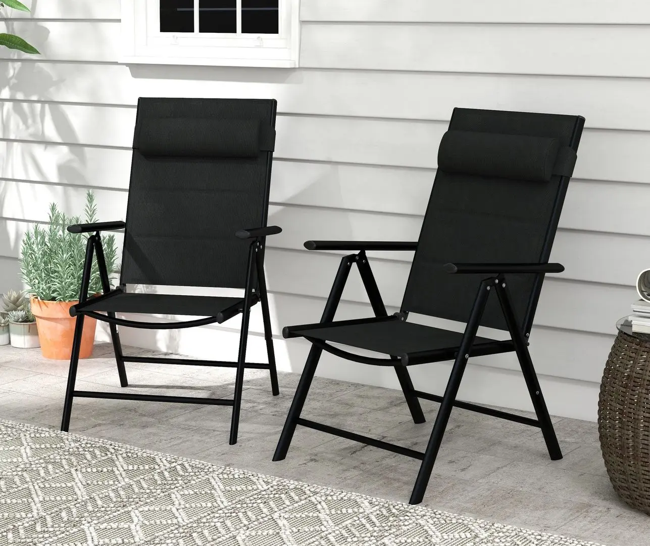 Набор садовых стульев Outsunny 84G-383V00BK (Black)