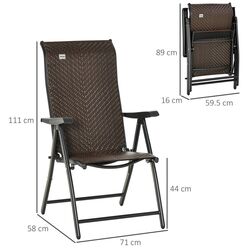 Set scaune de gradina Outsunny 861-056 (Red/Black) Thumb