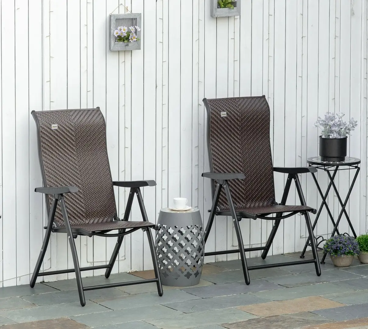 Set scaune de gradina Outsunny 861-056 (Red/Black)