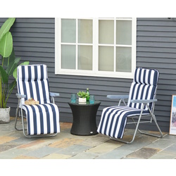 Set de sezlonguri Outsunny 01-0712 (White/Blue)