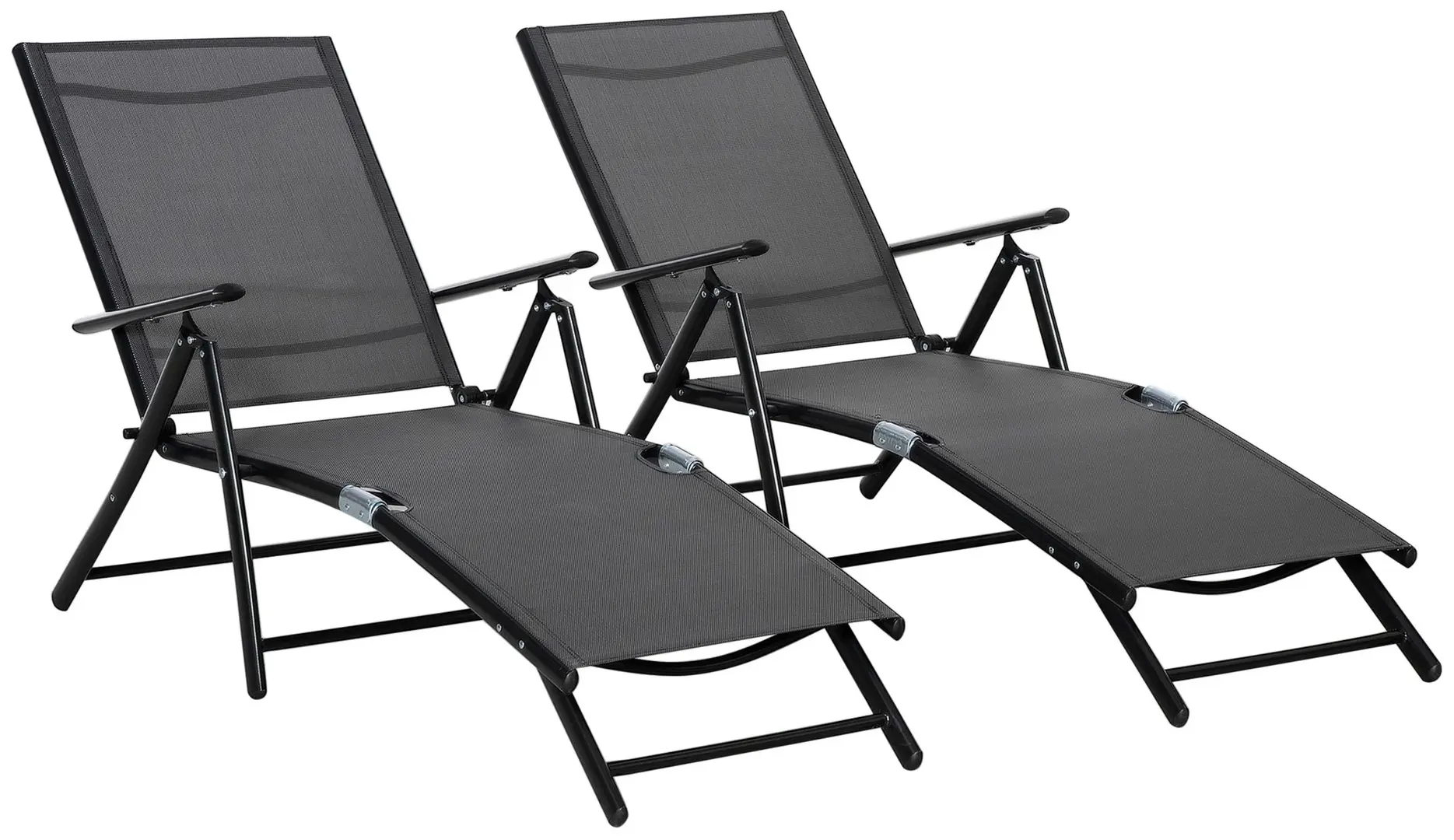 Set de sezlonguri Outsunny 84B-916 (Black)
