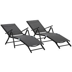 Set de sezlonguri Outsunny 84B-916 (Black) Thumb