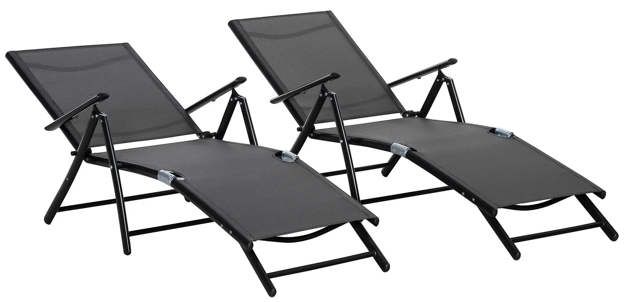 Set de sezlonguri Outsunny 84B-916 (Black)