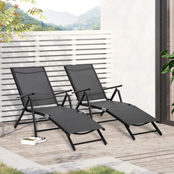 Set de sezlonguri Outsunny 84B-916 (Black)
