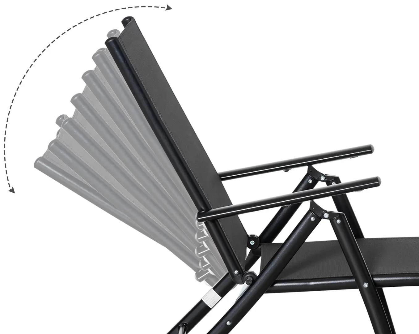 Set de sezlonguri Outsunny 84B-916 (Black)