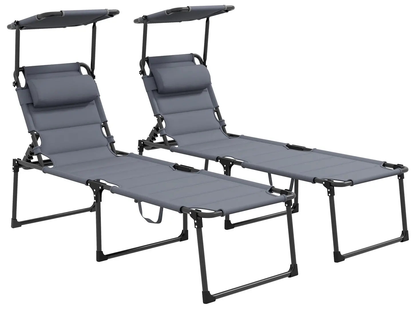 Set de sezlonguri Outsunny 84G-371V00GY (Grey)