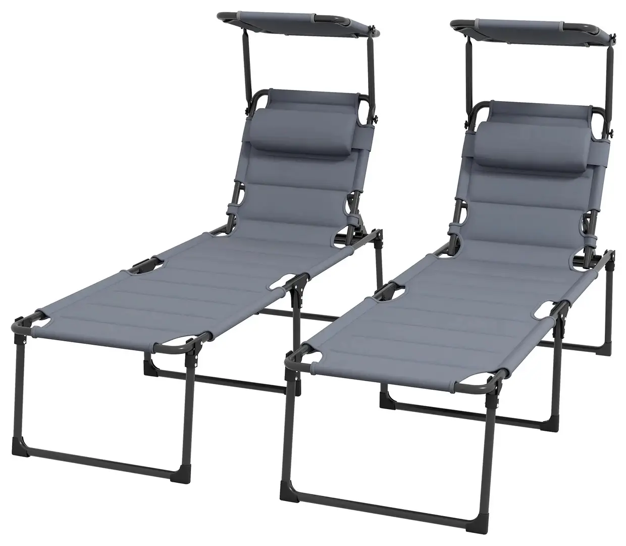 Set de sezlonguri Outsunny 84G-371V00GY (Grey)