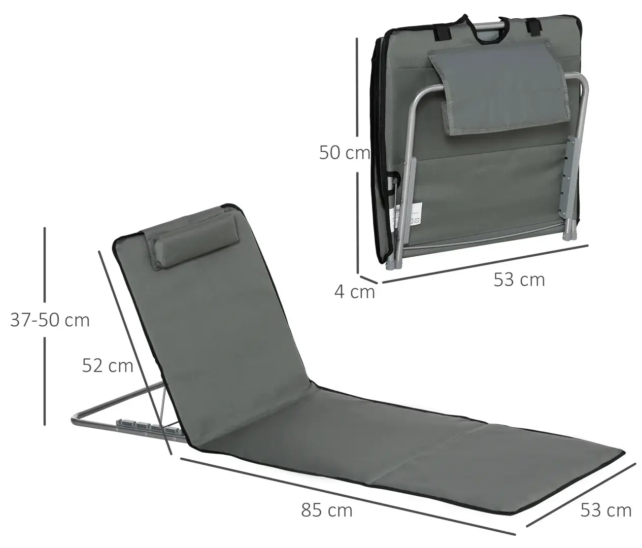 Набор шезлонгов Outsunny A20-205GY (Grey) - 5