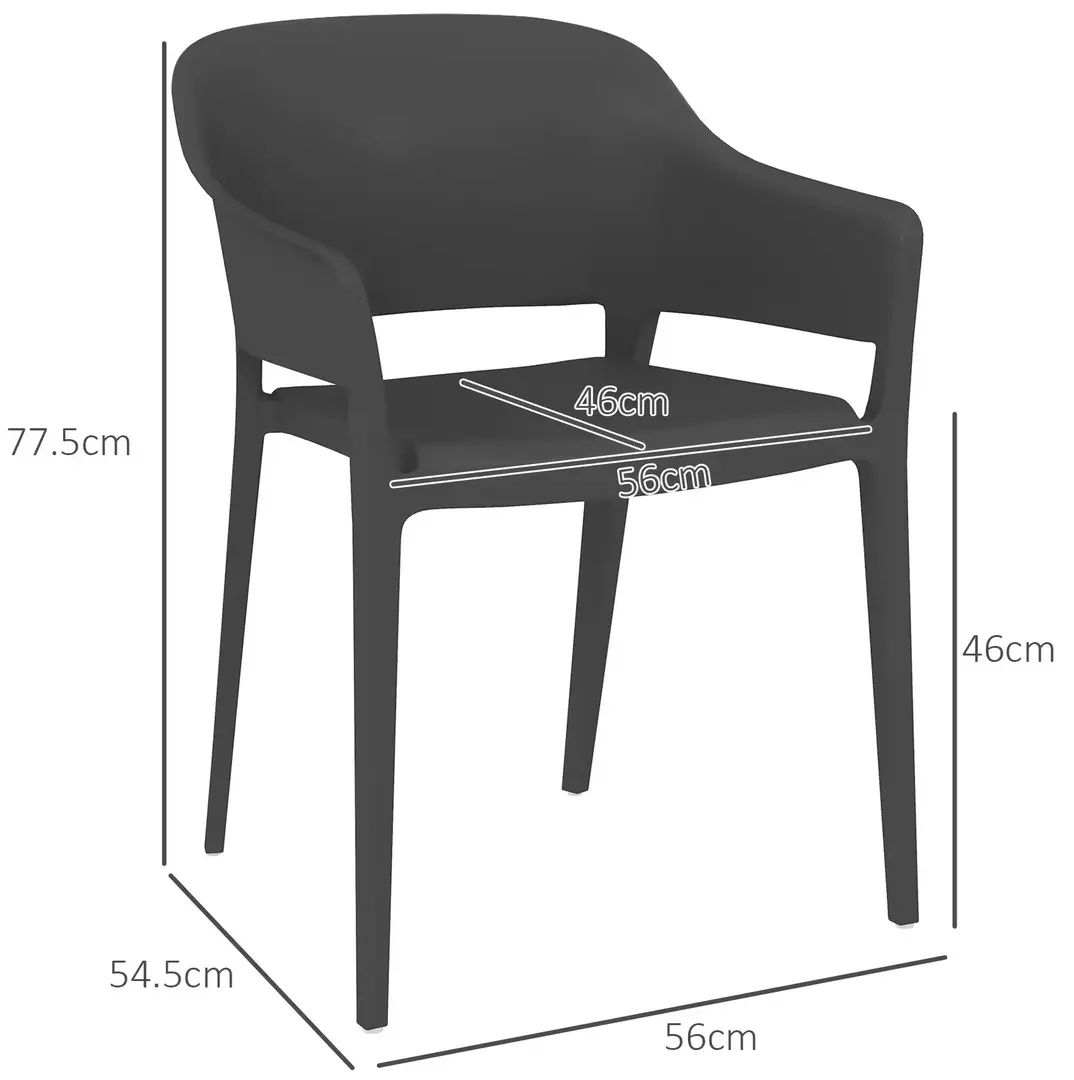 Набор стульев Outsunny 84G-234V00BK (Black)