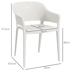 Set de scaune Outsunny 84G-234V00CW (White) Thumb