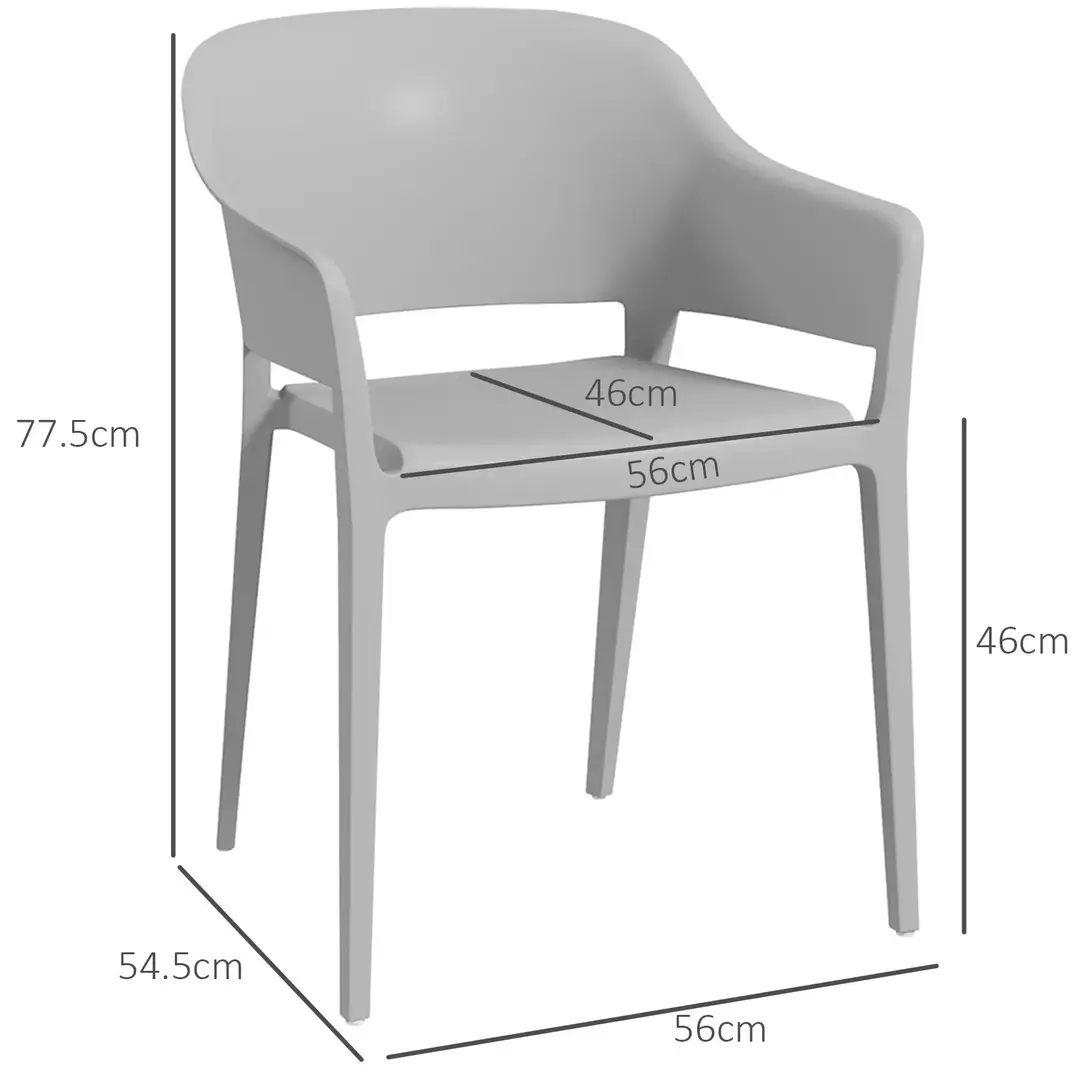 Set de scaune Outsunny 84G-234V00GY (Grey)