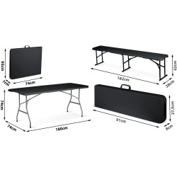 Set mobilier de gradina Plonos 440301 (Black) Thumb