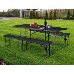 Set mobilier de gradina Plonos 440301 (Black)