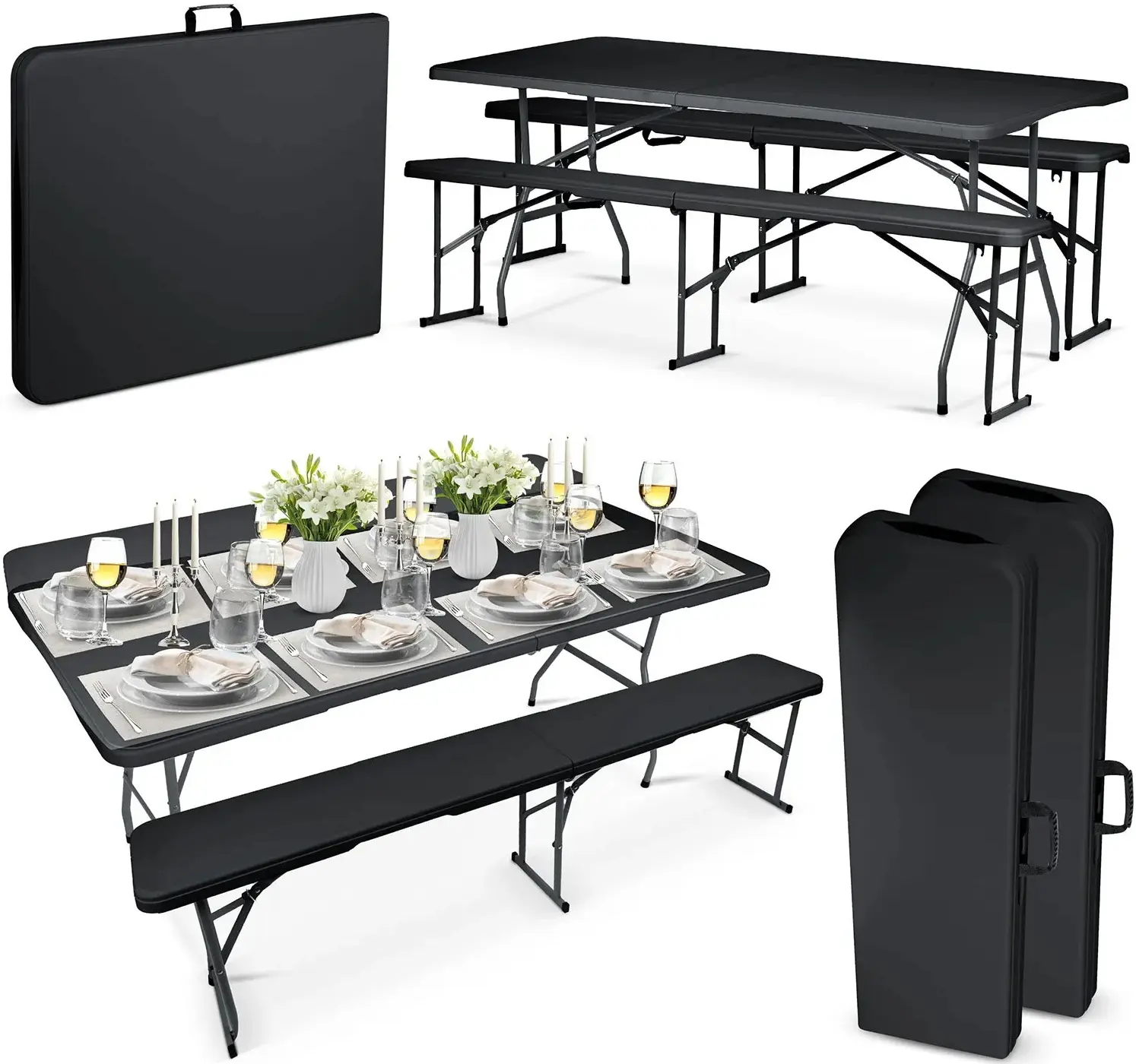 Set mobilier de gradina Plonos 440301 (Black) - 7