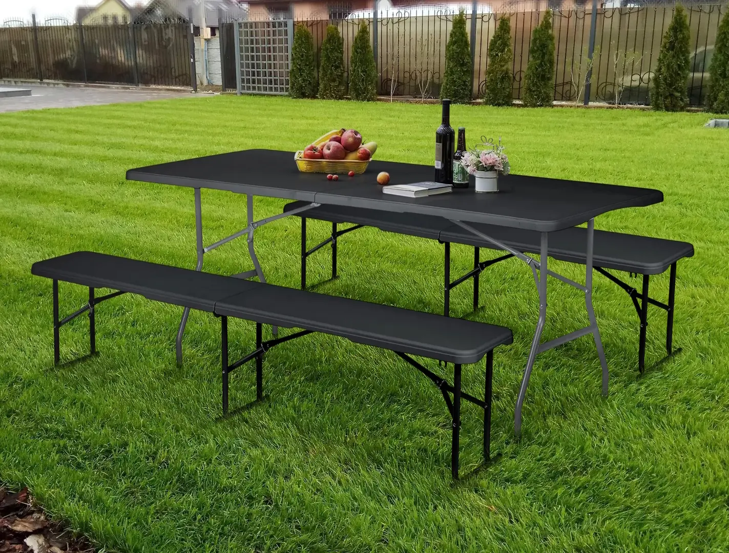 Set mobilier de gradina Plonos 440301 (Black)
