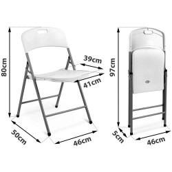 Set scaune Plonos PL-404 440400-2 (White/Grey) Thumb