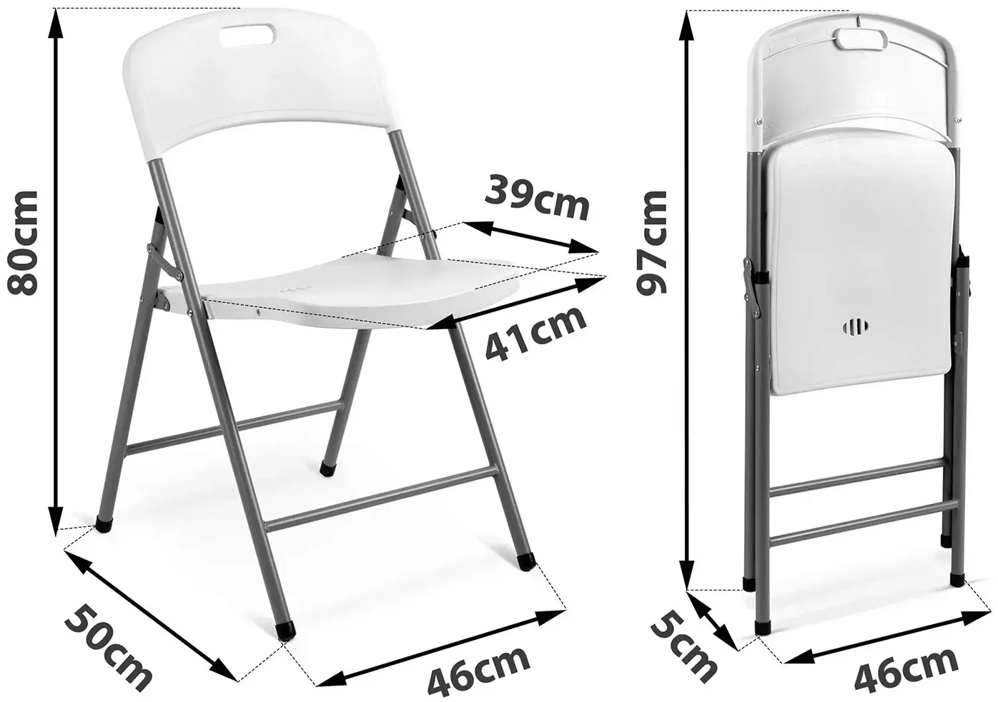 Set scaune Plonos PL-404 440400-2 (White/Grey) - 3