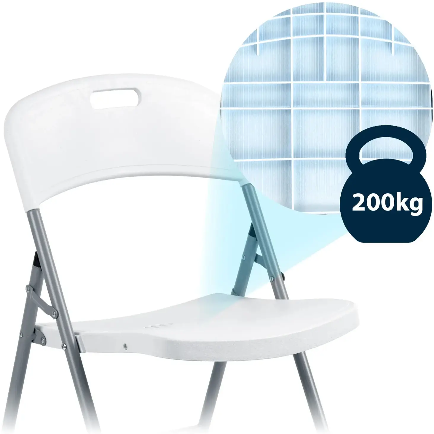 Set scaune Plonos PL-404 440400-2 (White/Grey) - 6