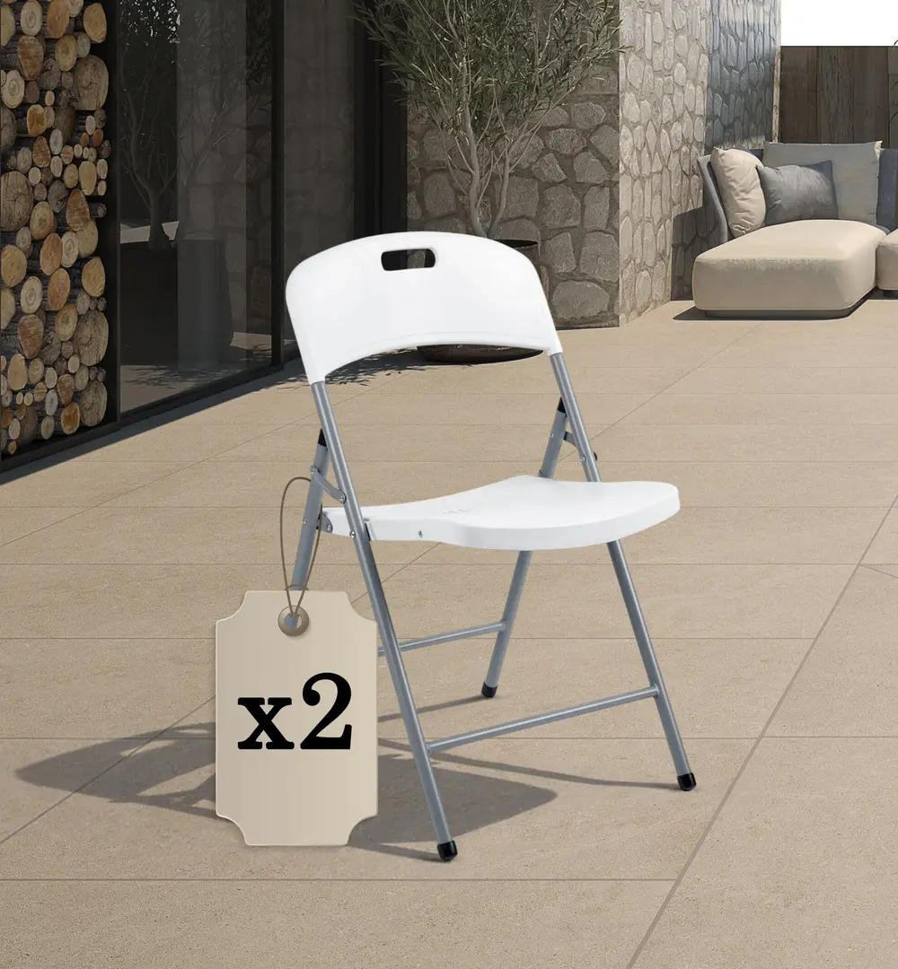 Set scaune Plonos PL-404 440400-2 (White/Grey)