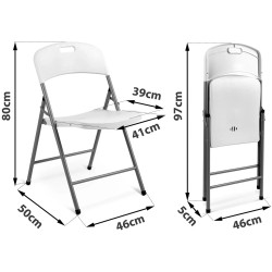 Set scaune Plonos PL-404 440400-4 (White/Grey) Thumb