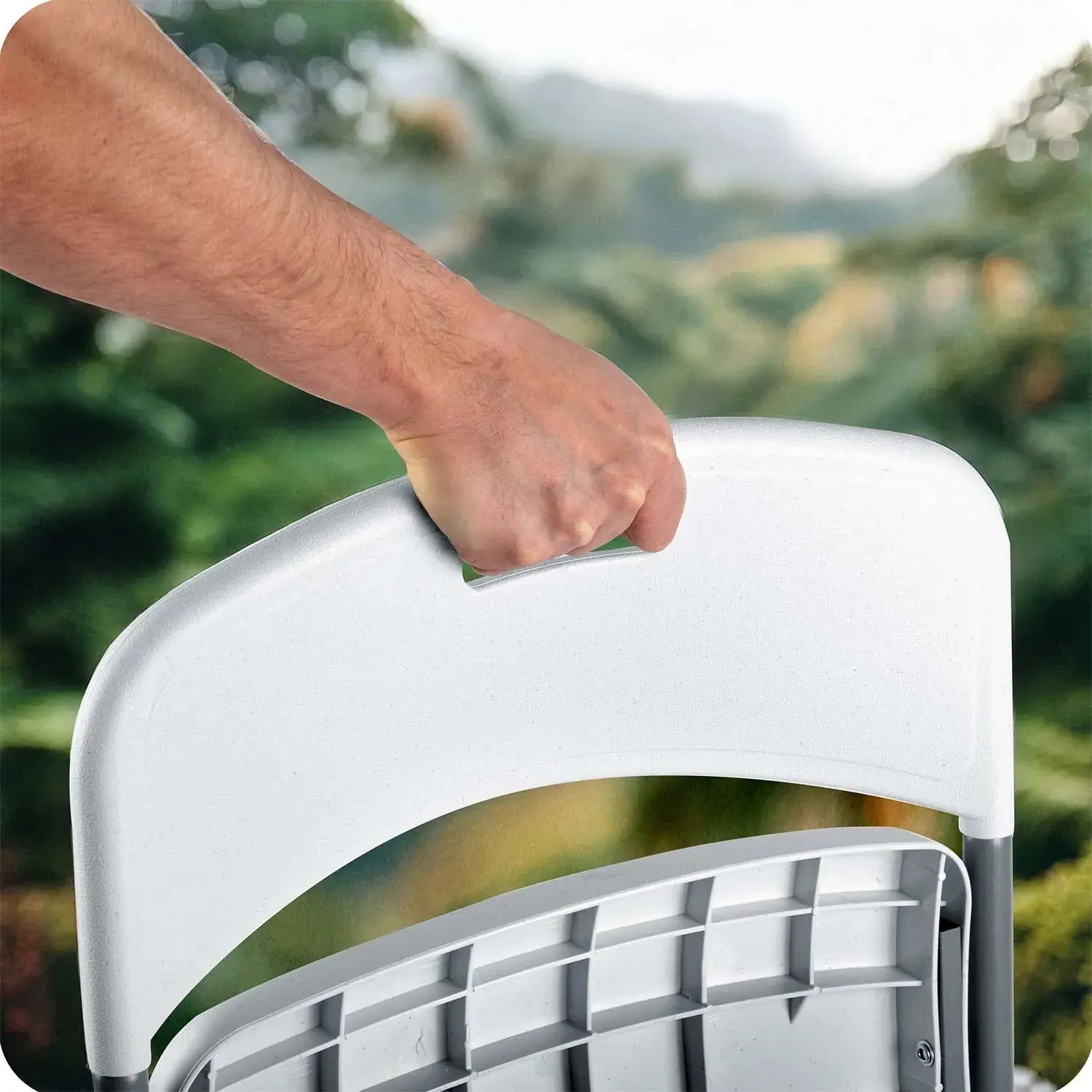 Set scaune Plonos PL-404 440400-4 (White/Grey) - 9