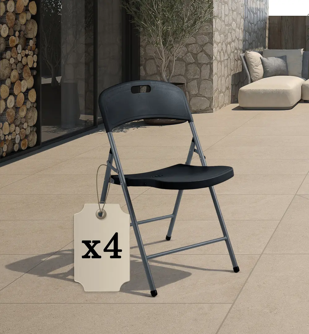 Set scaune Plonos PL-404 440401-4 (Black)