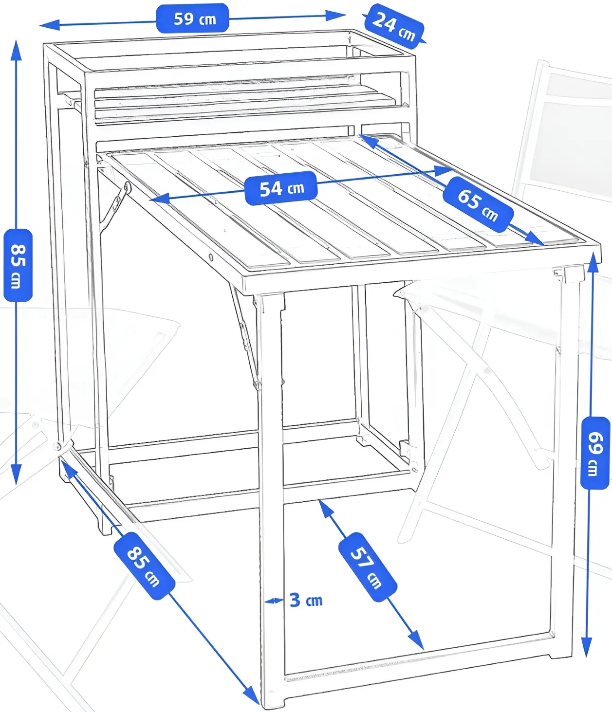 Set mobilier de gradina OM-281820 (Black)