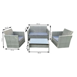 Set mobilier de gradina Procart RTS015 (Grey) Thumb