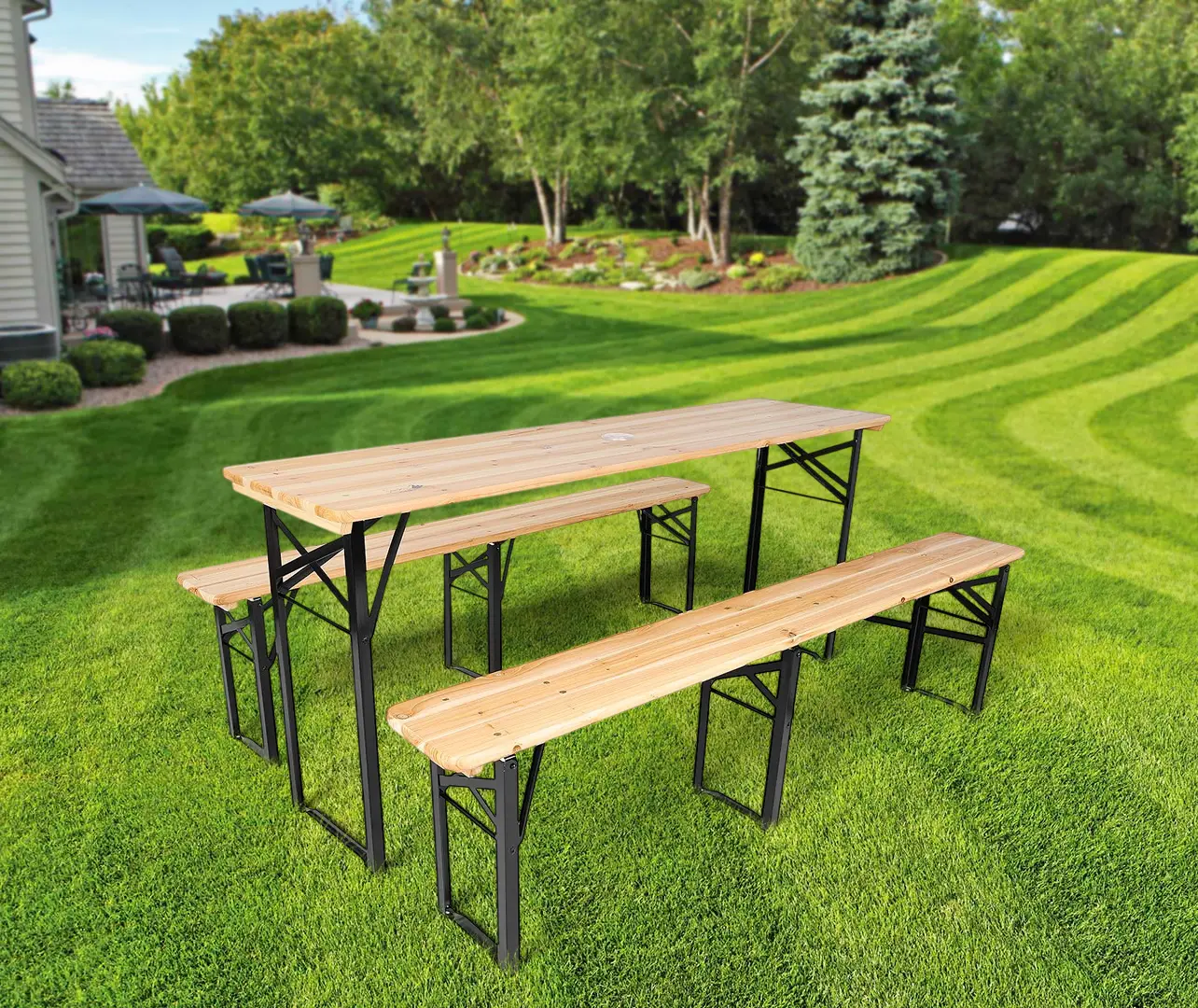 Комплект садовой мебели Saska Garden 1053936 (Natural/Black)