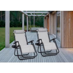 Set de șezlonguri Sofotel ChillWell 286201-2 (Light Grey/Black)